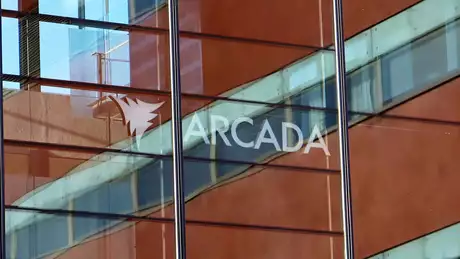 Arcada building with logotype